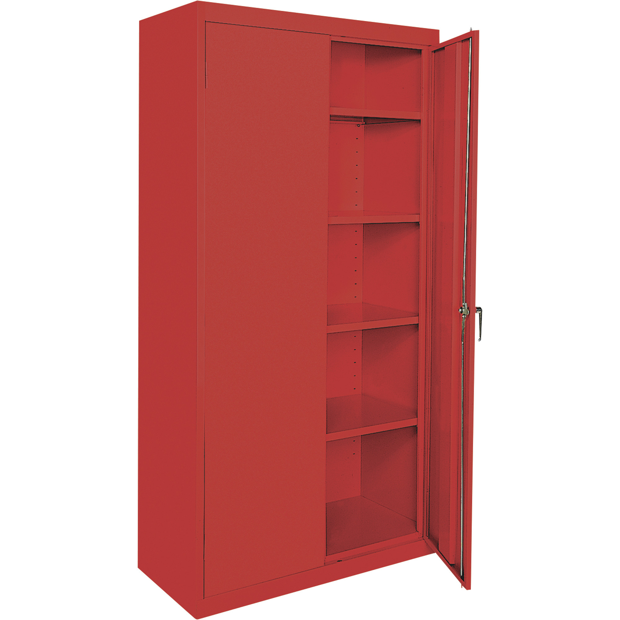 Sandusky Lee Commercial Grade All Welded Steel Cabinet, 36in.W x 18in.D x 72in.H, Red, Model# CA41361872-01